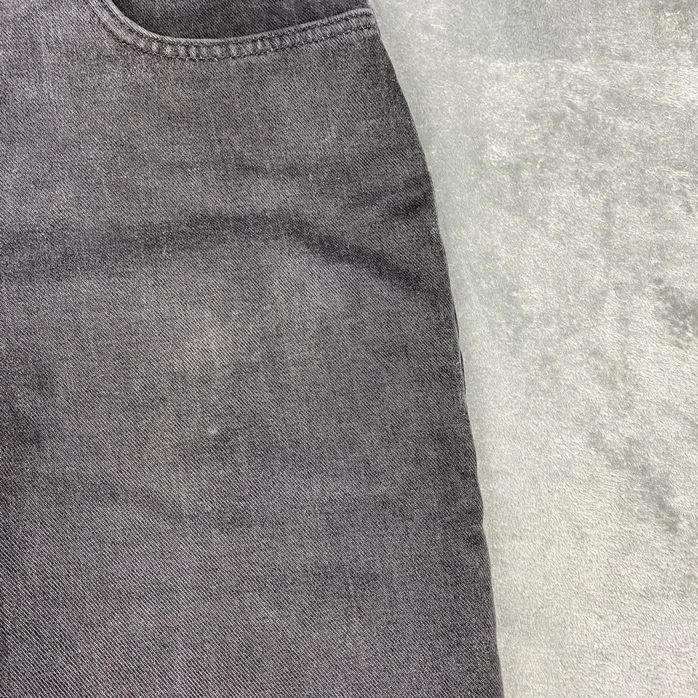 Vtg Lands End Jeans Mens 36 (fit 35x32) Black Fleece Lined Straight Denim *READ*